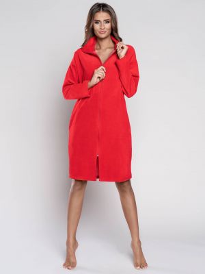 Szlafrok z długim rękawem Italian Fashion czerwony