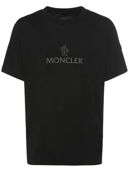 Tricou din jerseu Moncler negru