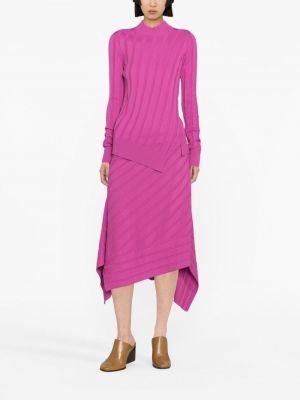 Asymetrické pletené sukně Stella Mccartney růžové