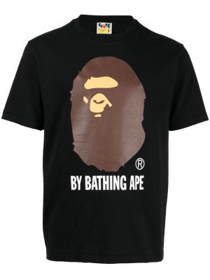 Bavlněné tričko s potiskem Bape Black *a Bathing Ape® černé