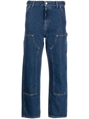 Bavlnené džínsy s rovným strihom Carhartt Wip modrá