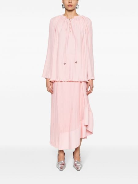 Bluse mit plisseefalten Lanvin pink