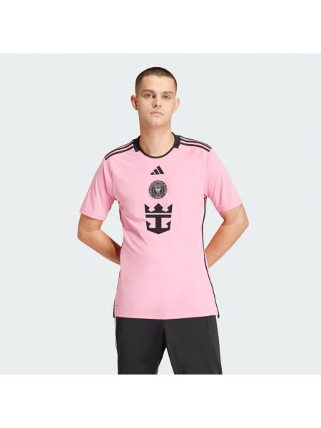 Koszulka z dżerseju Adidas różowa