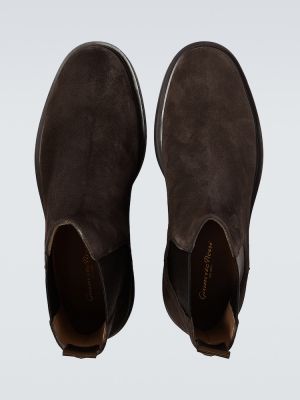 Zomšinės chelsea stiliaus batai Gianvito Rossi ruda