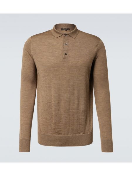 Uld lang sweater Loro Piana brun