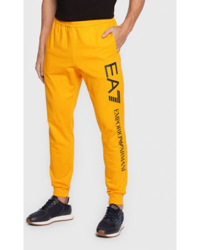 Pantaloni tuta Ea7 Emporio Armani arancione