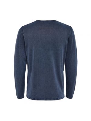 Sweter bawełniany Only & Sons niebieski