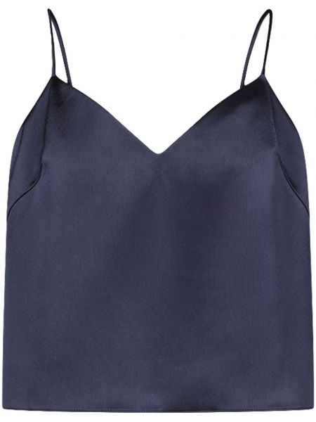 Tanktop i satin Galvan blå