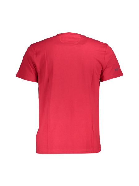 Camiseta de algodón con estampado manga corta La Martina rojo