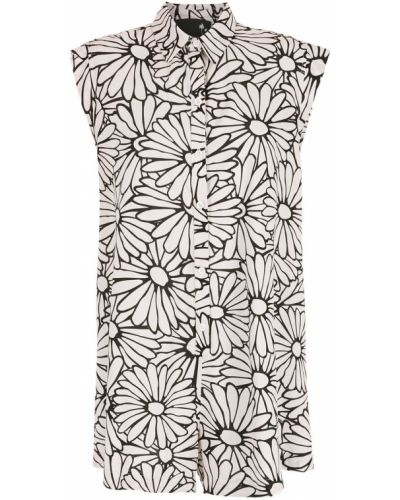 Trykt floral ermeløs jumpsuit Osklen hvit