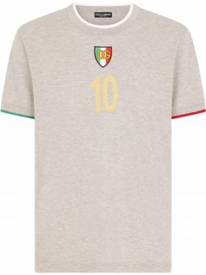 T-shirt con stampa Dolce & Gabbana grigio