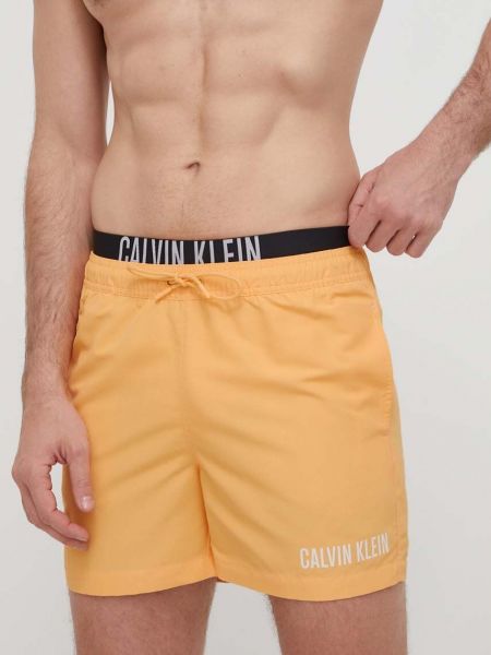 Pomarańczowe szorty Calvin Klein