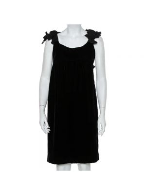 Aksamitna sukienka Yves Saint Laurent Vintage czarna