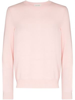 Rund hals kashmir lang genser Alexander Mcqueen rosa