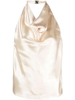 Satynowa bluzka Calvin Klein biała