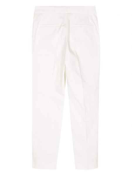 Bavlněné rovné kalhoty Jil Sander bílé