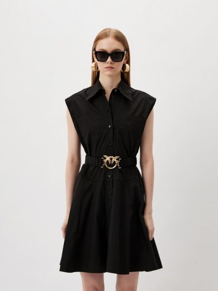 Платье-рубашка Pinko черное