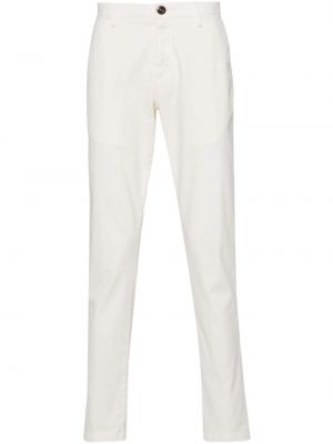 Bavlnené rovné nohavice Boggi Milano biela