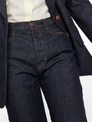 Haftowane jeansy z wysoką talią Chloã© niebieskie