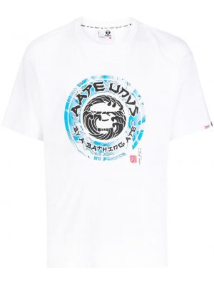 T-shirt con stampa Aape By *a Bathing Ape® bianco