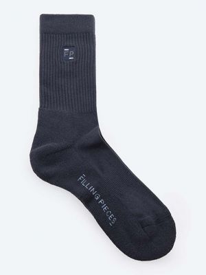 Памучни чорапи на райета Filling Pieces черно