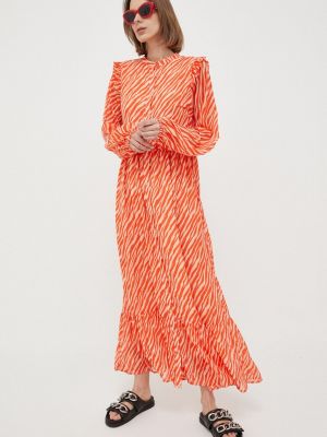 Oversized dlouhé šaty Notes Du Nord oranžové