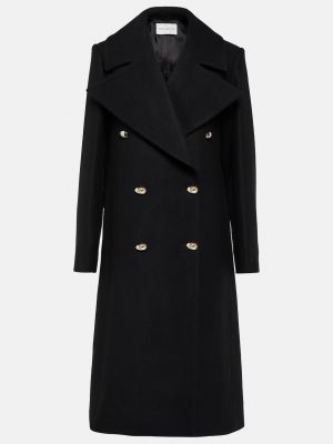 Кашемировое шерстяное пальто Nina Ricci черное