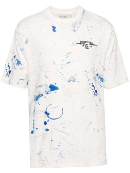 T-shirt mit stickerei Domrebel weiß