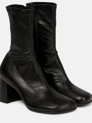 Ankle boots skórzane Dries Van Noten czarne