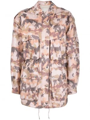 Jacke aus baumwoll mit print mit camouflage-print Isabel Marant braun