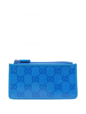 Kožená peňaženka Gucci modrá