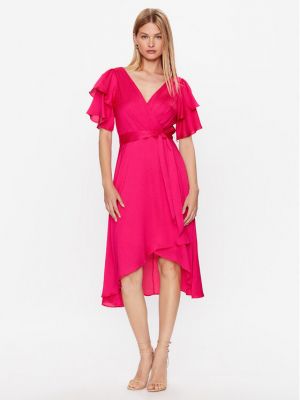 Коктейлна рокля slim Dkny розово