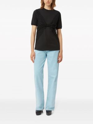 T-shirt avec noeuds en coton Nina Ricci noir
