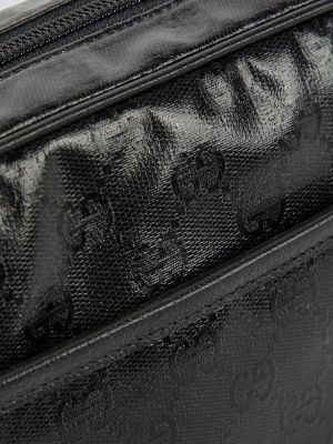 Чанта през рамо с кристали Gucci черно