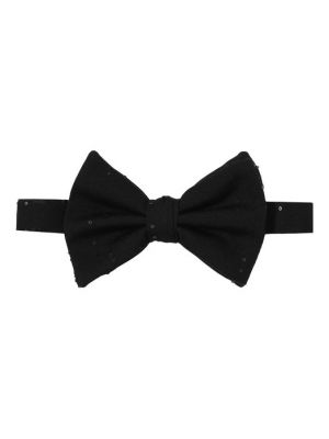 Шерстяной галстук Giorgio Armani черный