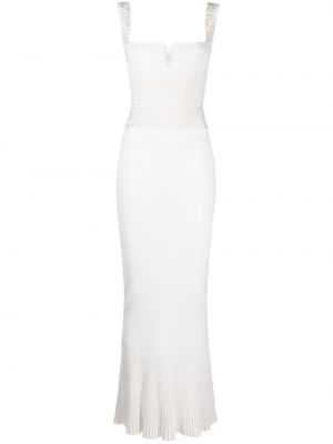 Krištáľové koktejlkové šaty Galvan London biela
