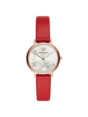 Наручные часы EMPORIO ARMANI женские кварцевые, водонепроницаемые красный