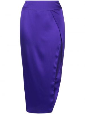 Hodvábna sukňa Michelle Mason fialová