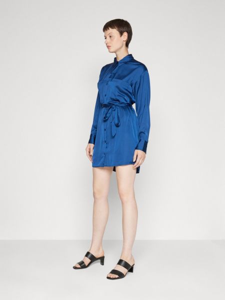 Платье-рубашка Abercrombie & Fitch синее