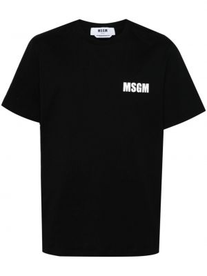 Raštuotas medvilninis marškinėliai Msgm