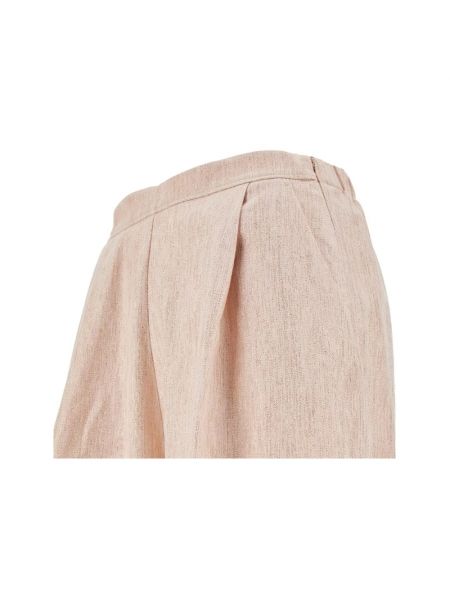 Pantalones de lino de algodón Forte Forte rosa