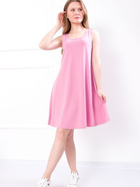 Бавовняна сукня міні носи своє рожева