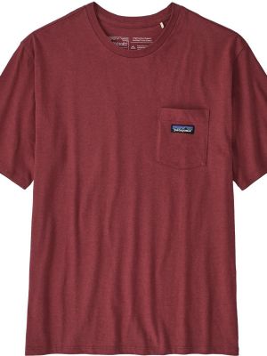 Хлопковая футболка с карманами Patagonia красная