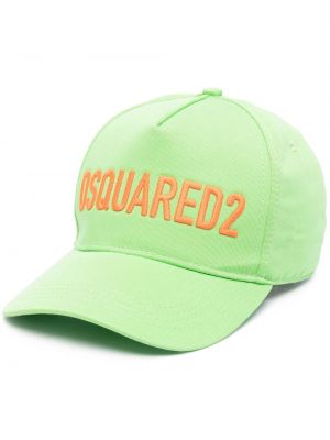 Cappello con visiera ricamato Dsquared2 verde