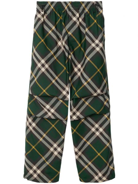 Pantaloni a quadri Burberry verde