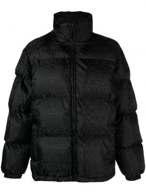 Палто с принт Moschino черно