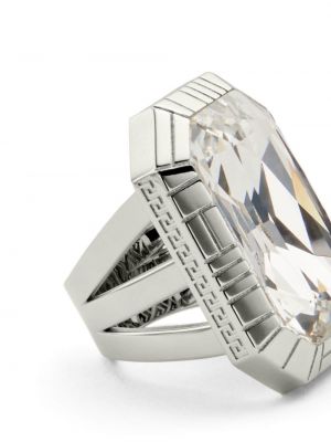 Křišťálový prsten Versace stříbrný