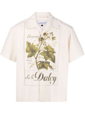 Bavlnená košeľa s potlačou S.s.daley biela