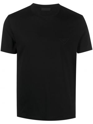 Siuvinėtas marškinėliai Prada juoda