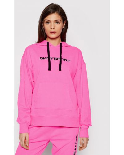 Bluză oversize Dkny Sport roz